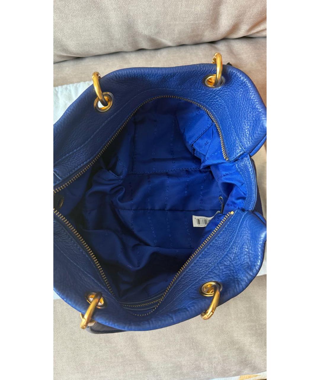 MARC JACOBS Синяя кожаная сумка тоут, фото 7