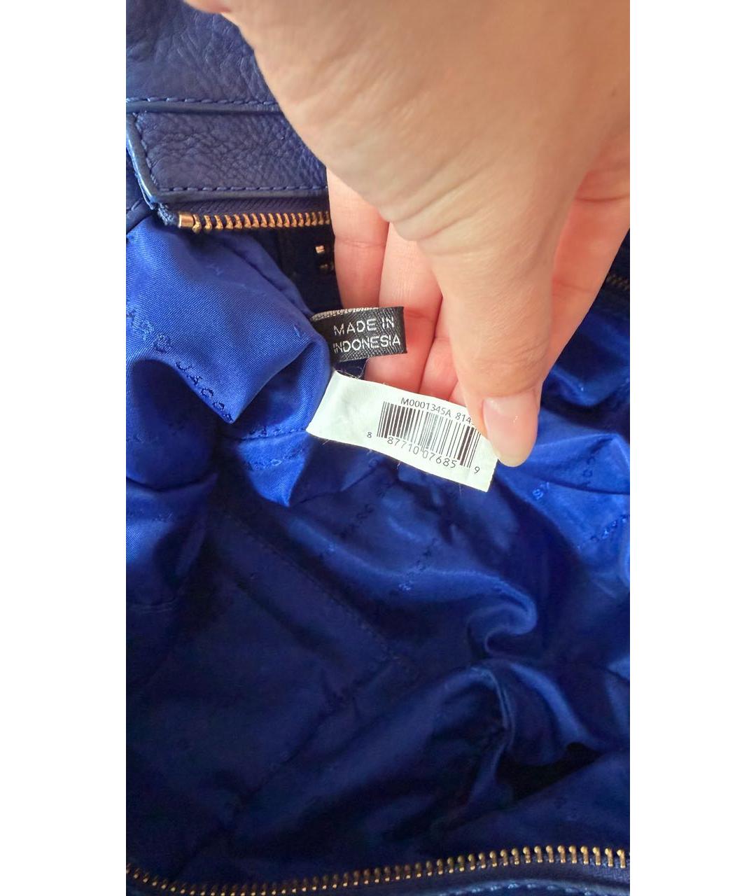 MARC JACOBS Синяя кожаная сумка тоут, фото 8