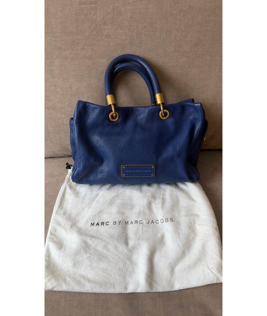 MARC JACOBS Синяя кожаная сумка тоут, фото 9