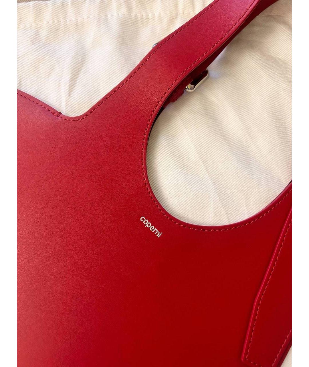 COPERNI Красная кожаная сумка с короткими ручками, фото 6