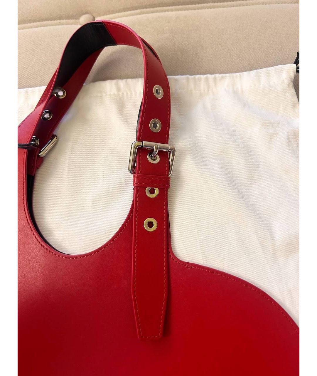 COPERNI Красная кожаная сумка с короткими ручками, фото 8