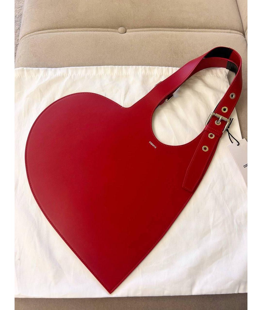 COPERNI Красная кожаная сумка с короткими ручками, фото 4