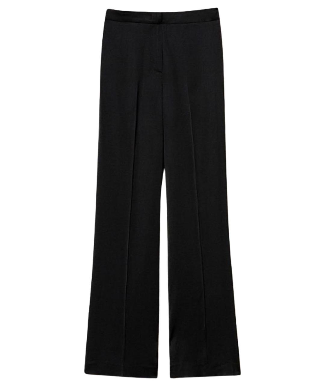 TWIN-SET Черные шерстяные прямые брюки, фото 1