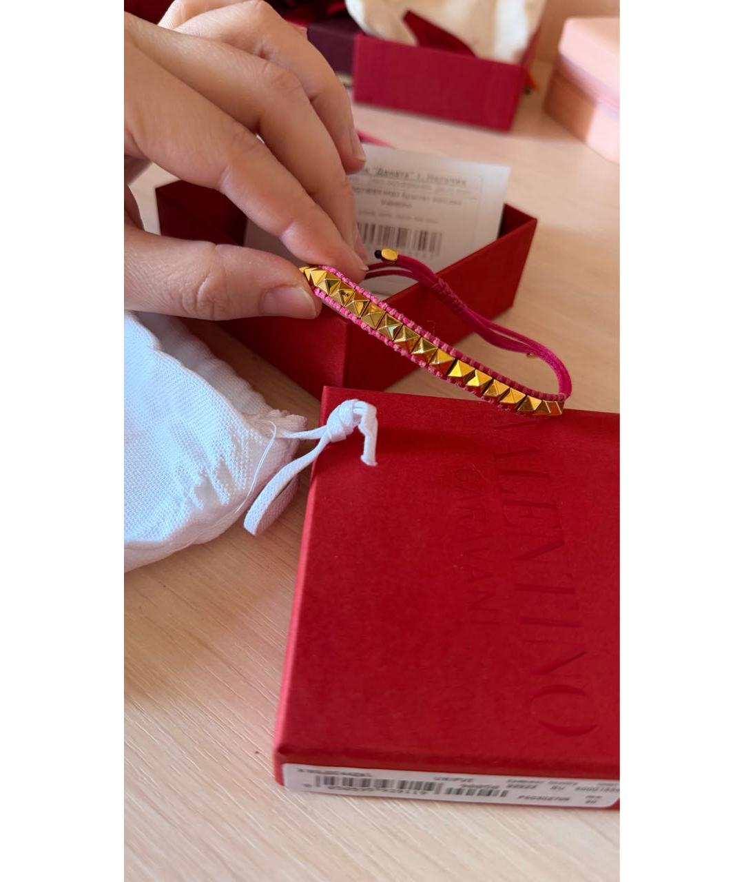 VALENTINO Розовый браслет из бисера, фото 6