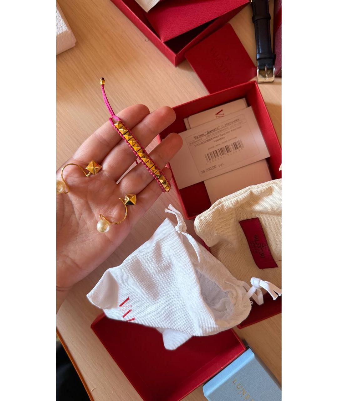 VALENTINO Розовый браслет из бисера, фото 5