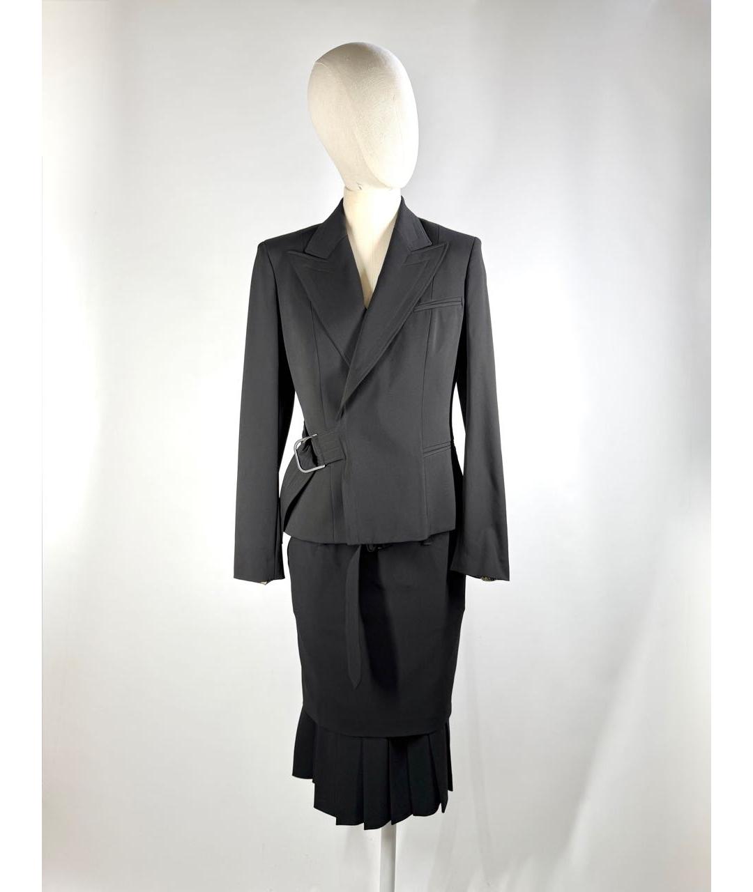 JEAN PAUL GAULTIER Черный шерстяной костюм с юбками, фото 9