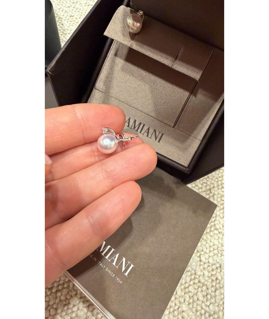 DAMIANI Белые жемчужные серьги, фото 4