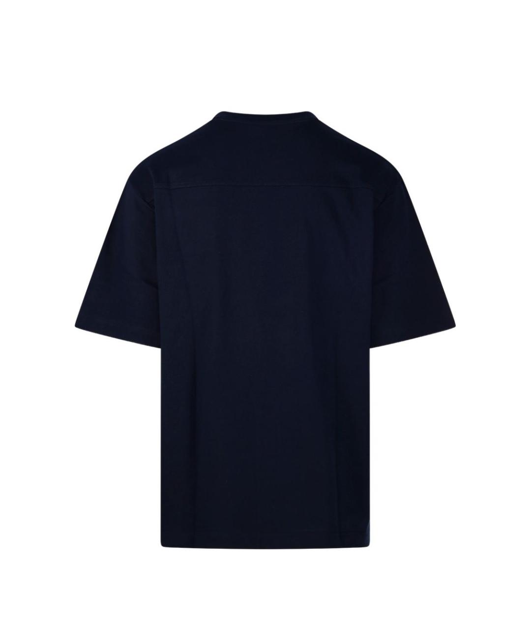 GUCCI Темно-синяя хлопковая футболка, фото 4
