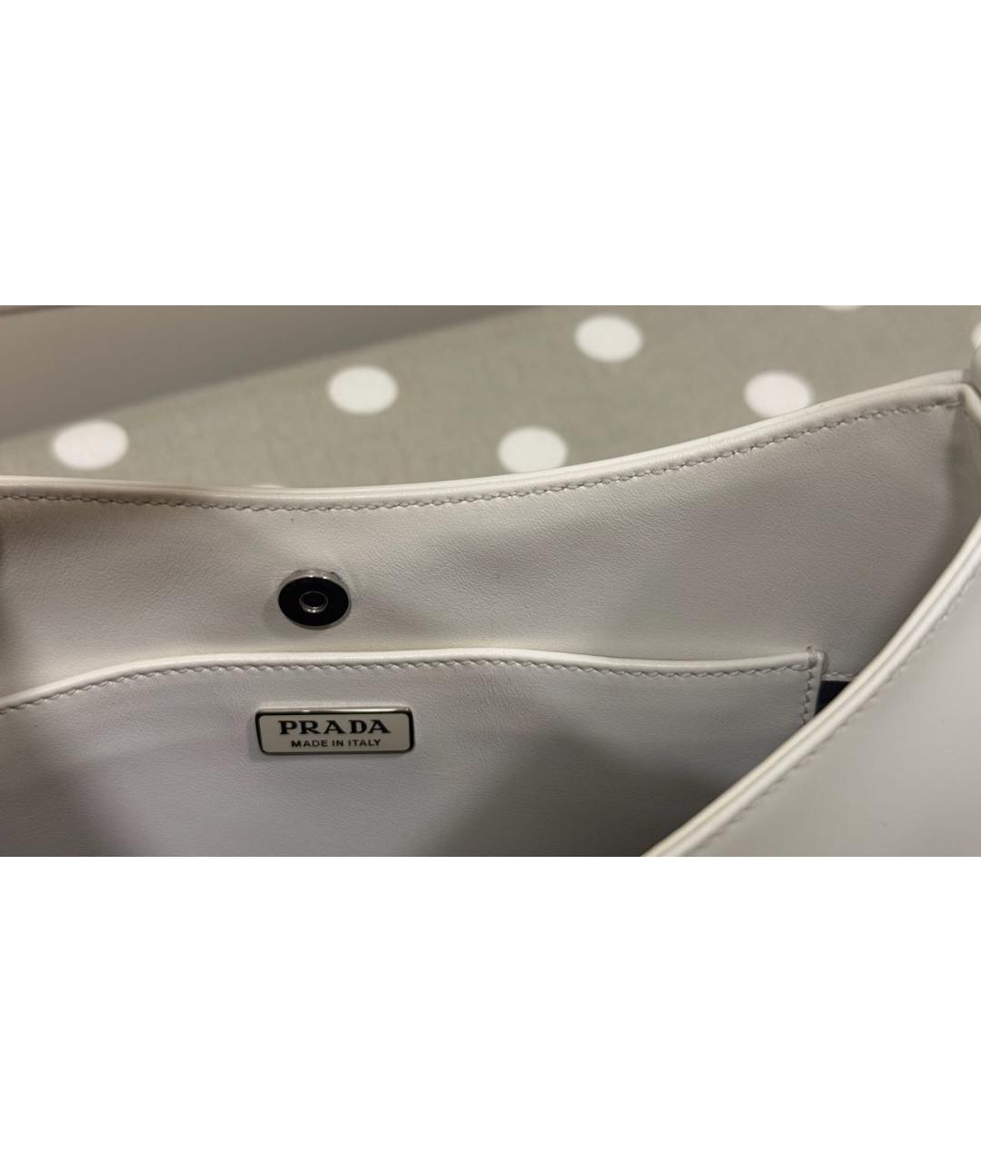 PRADA Белая сумка с короткими ручками из искусственной кожи, фото 8