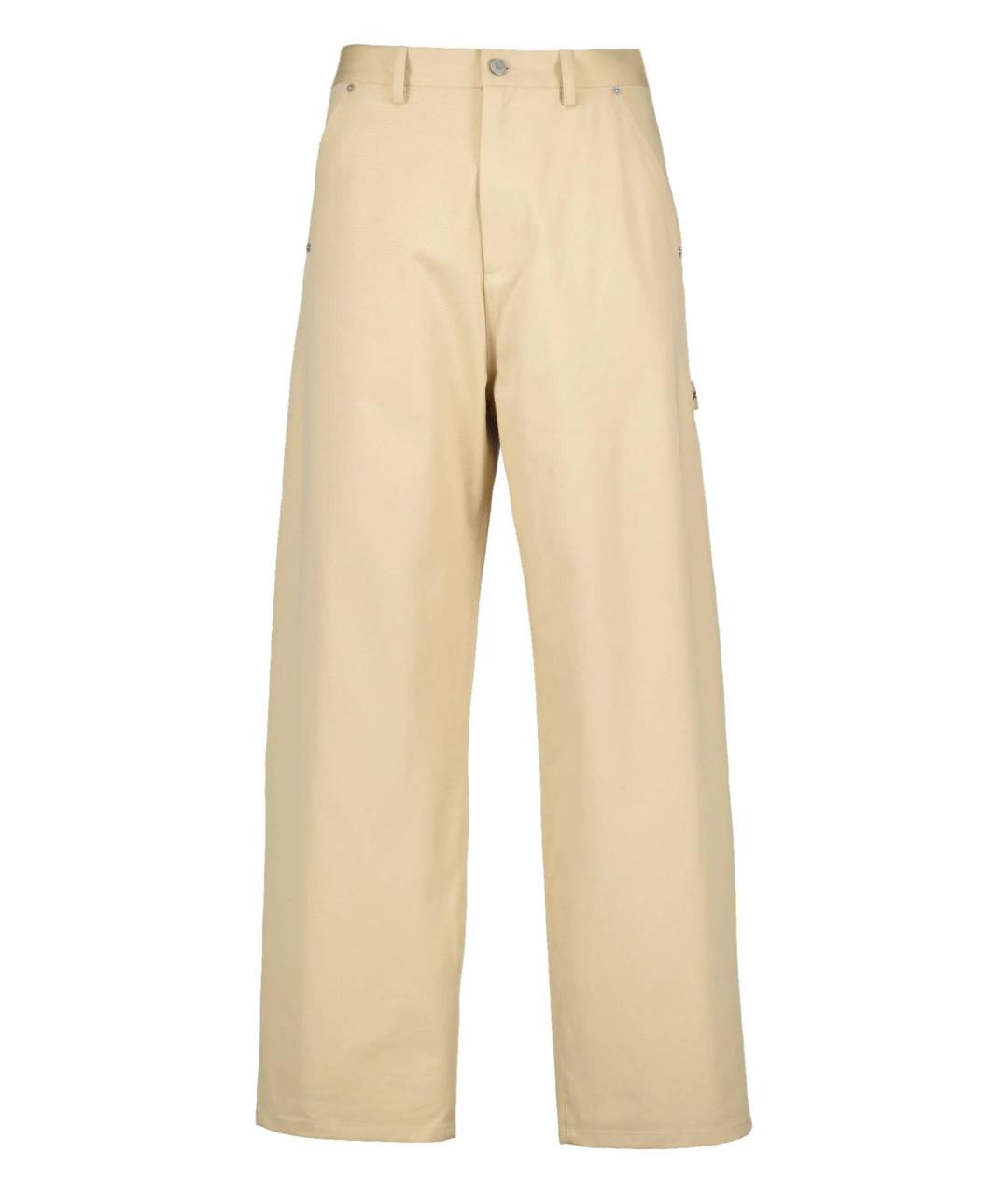 Drole de Monsieur Бежевые хлопковые повседневные брюки, фото 1