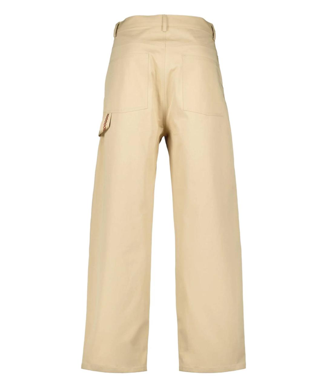 Drole de Monsieur Бежевые хлопковые повседневные брюки, фото 3