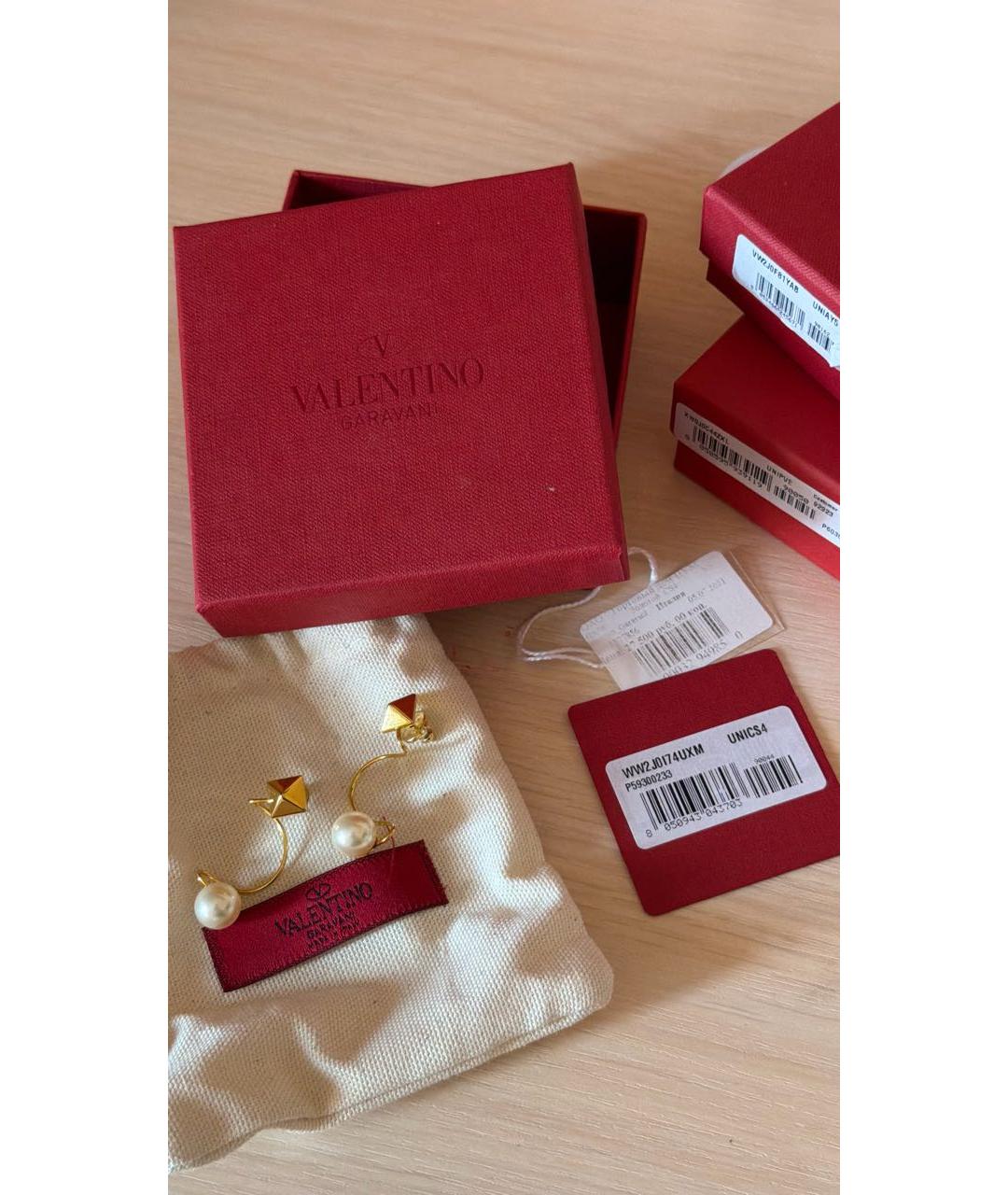 VALENTINO Золотые серьги из желтого золота, фото 4