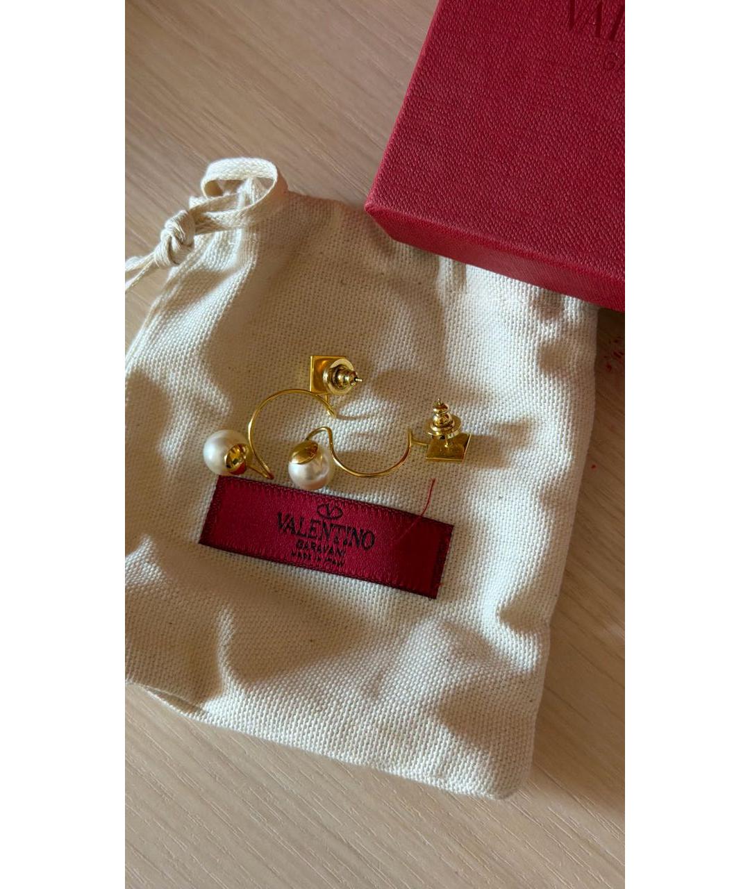 VALENTINO Золотые серьги из желтого золота, фото 2