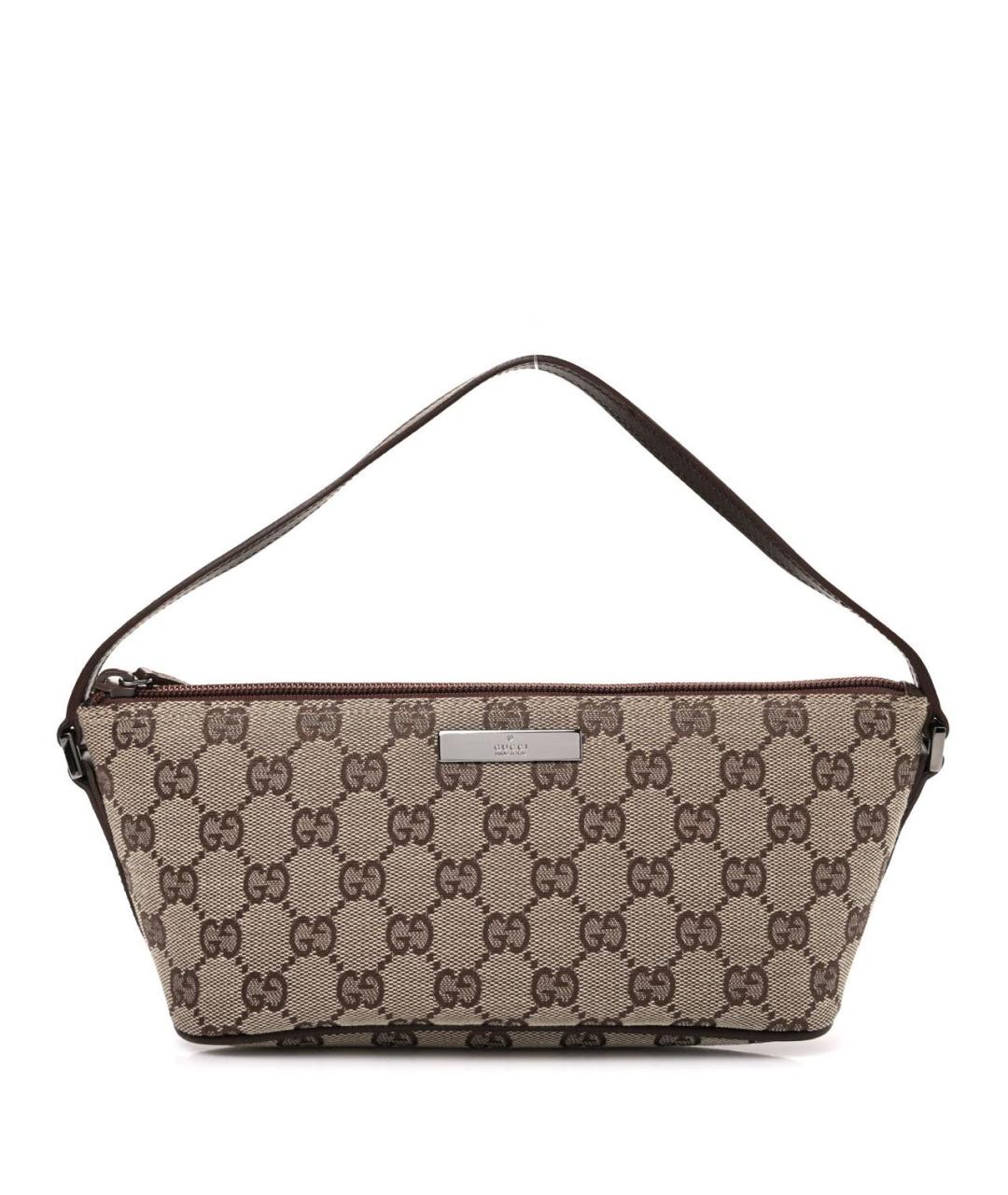 GUCCI Бежевая тканевая сумка с короткими ручками, фото 1