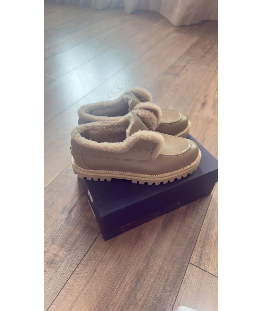 LE SILLA Бежевые кожаные лоферы, фото 2