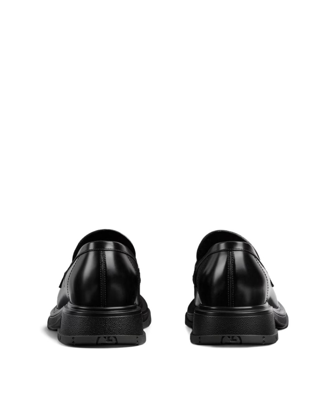 GUCCI Черные кожаные низкие кроссовки / кеды, фото 2