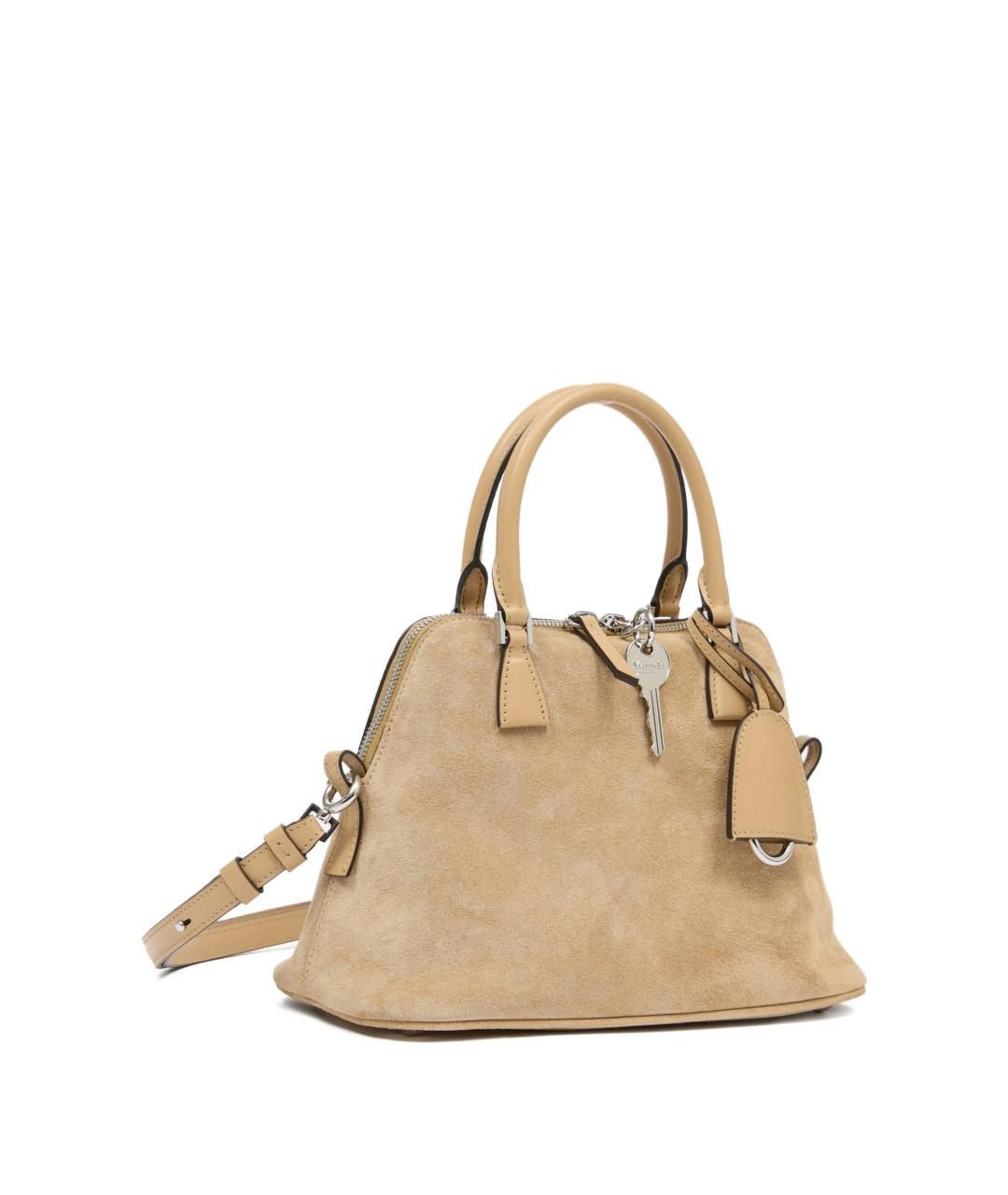 MAISON MARGIELA Бежевая замшевая сумка тоут, фото 2