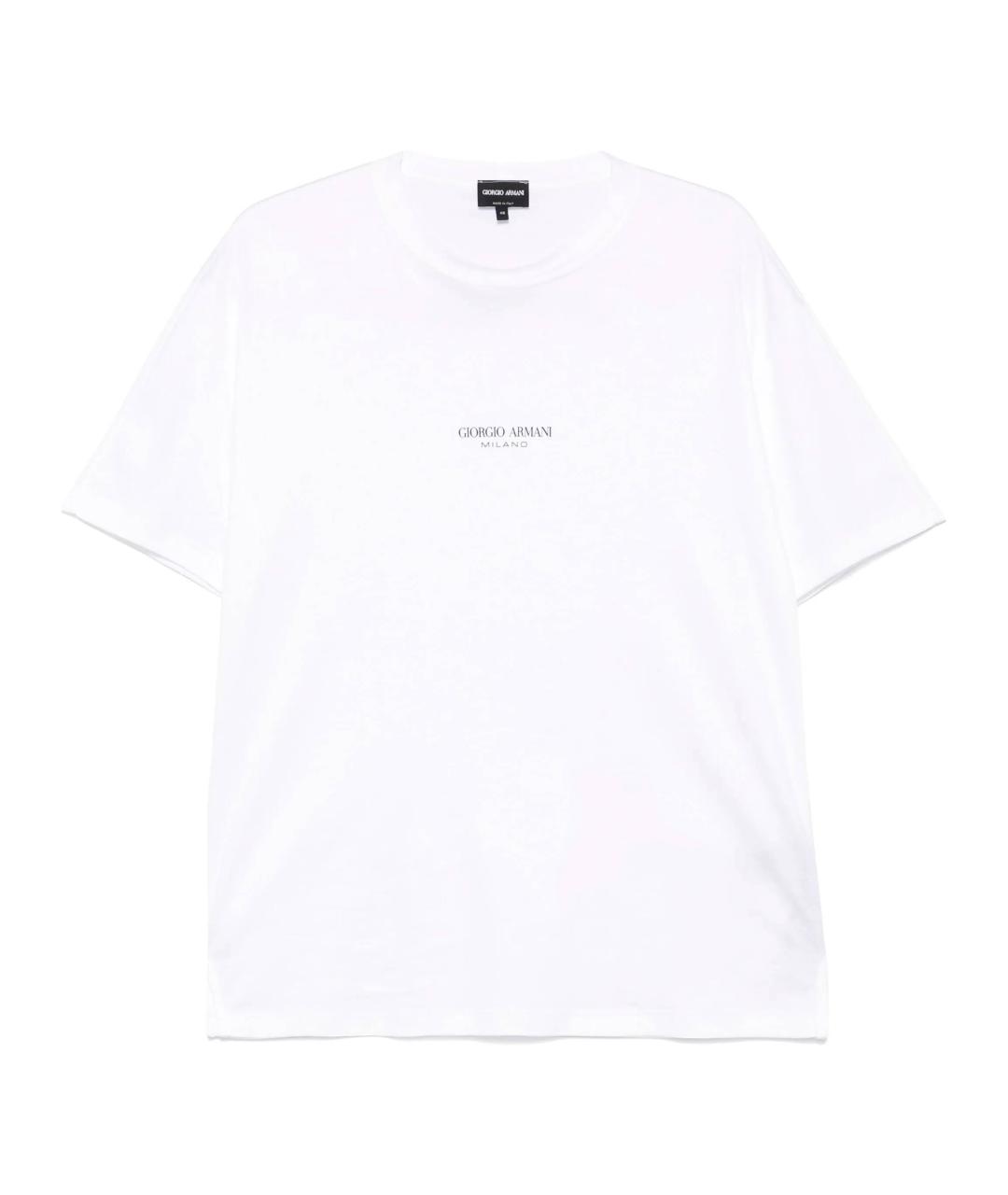 GIORGIO ARMANI Белая хлопковая футболка, фото 1