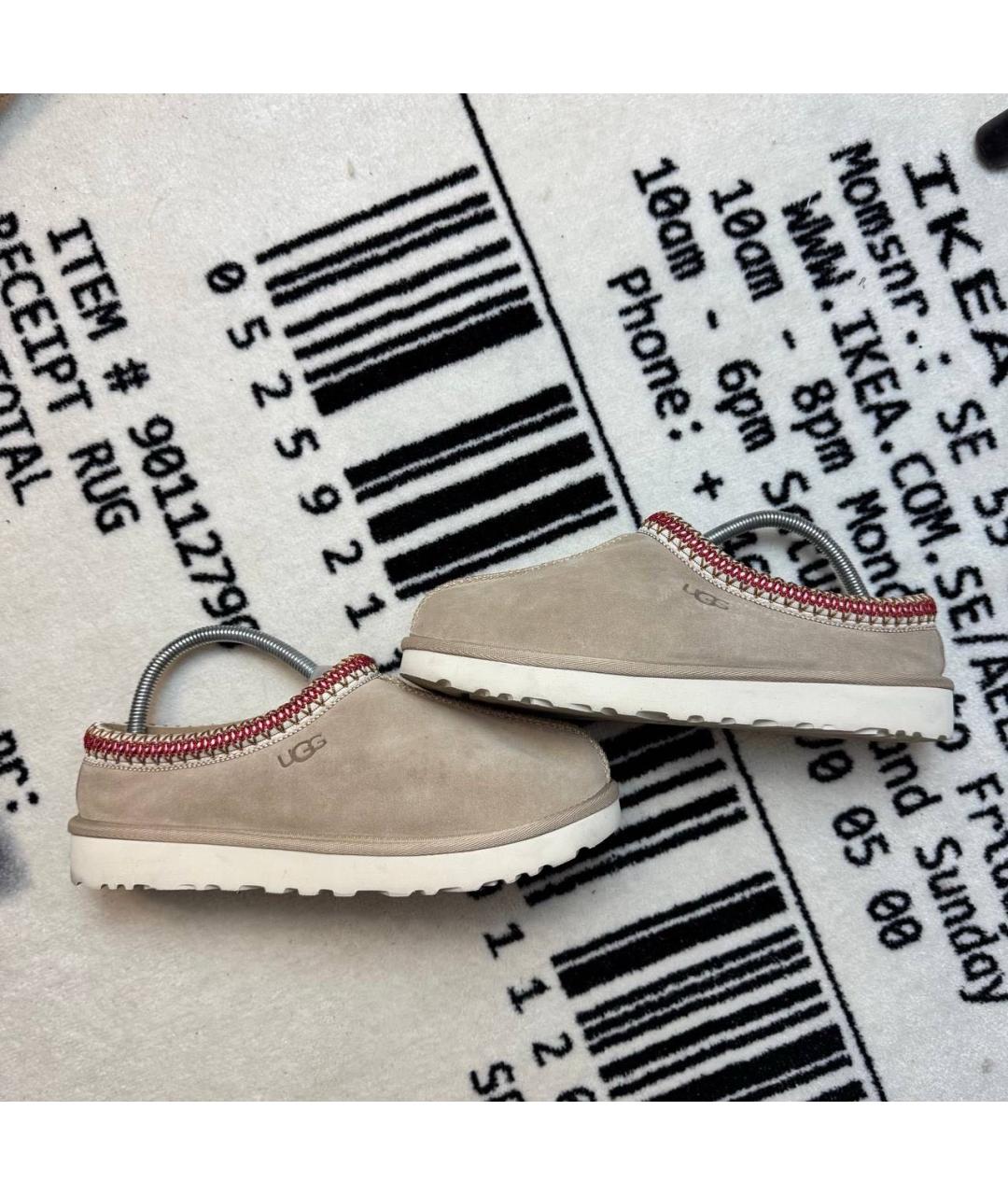 UGG AUSTRALIA Бежевые замшевые сабо, фото 6