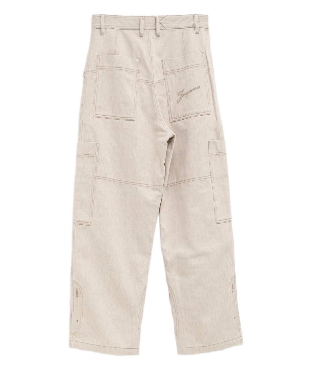 JACQUEMUS Бежевые повседневные брюки, фото 3
