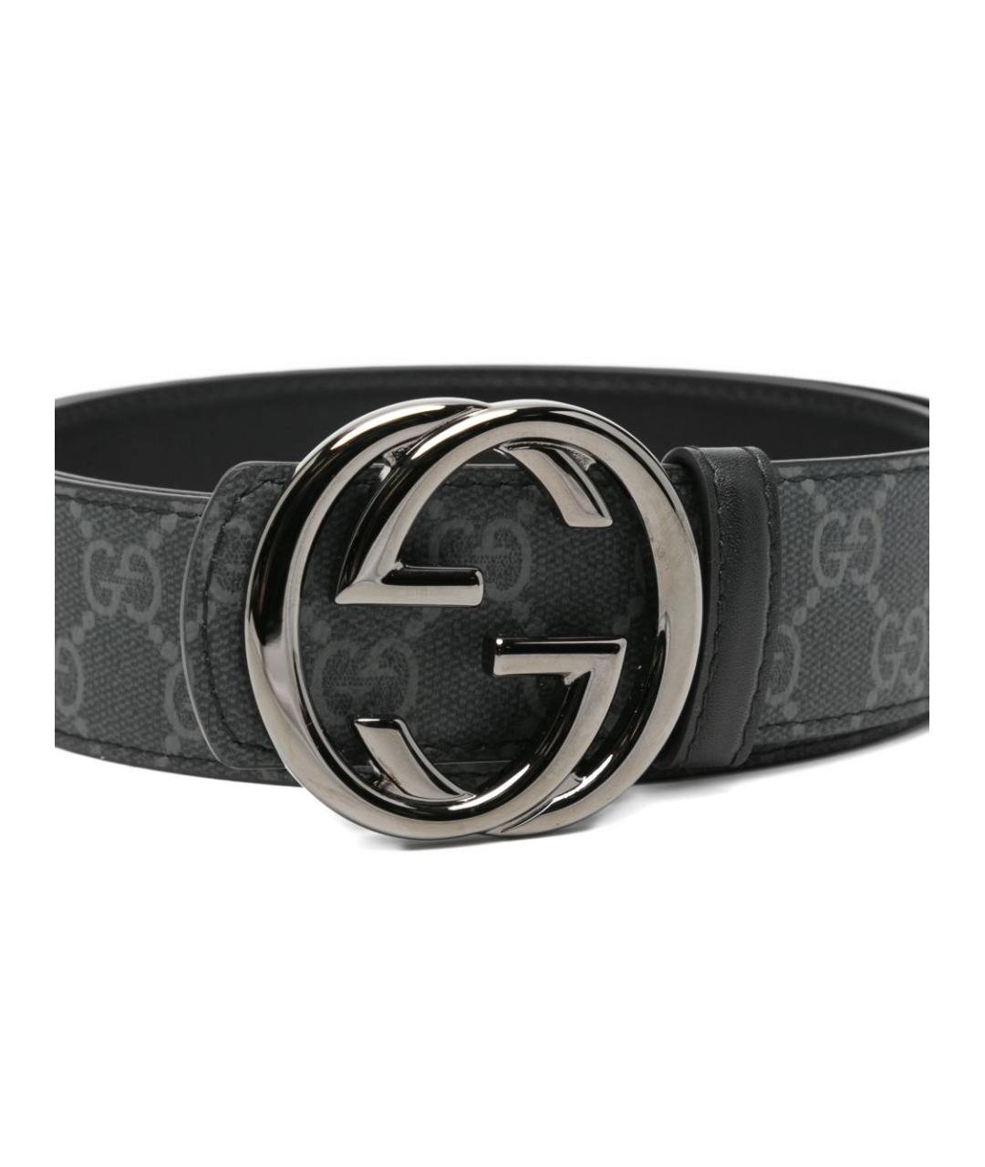 GUCCI Серый кожаный ремень, фото 3