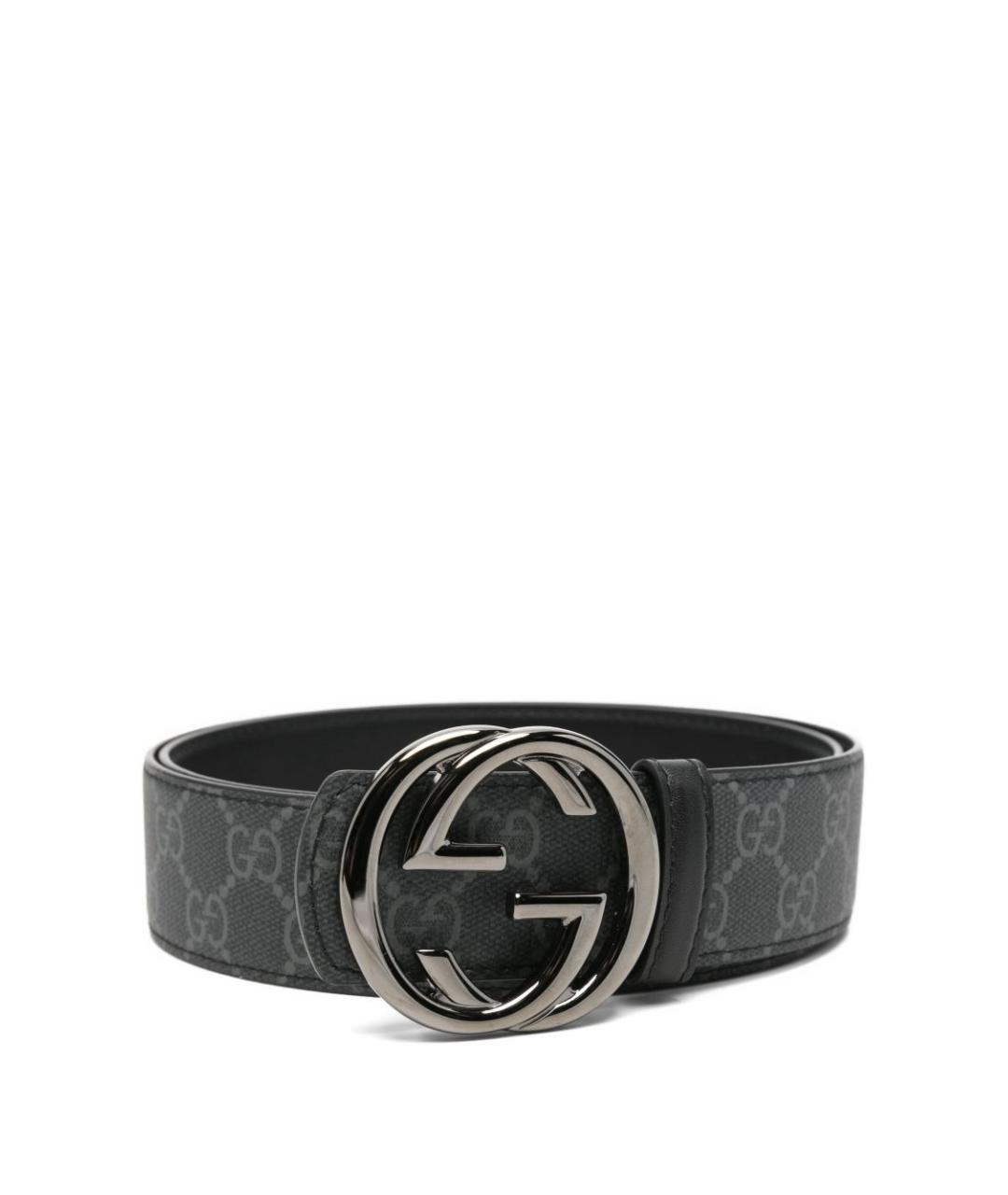 GUCCI Серый кожаный ремень, фото 1