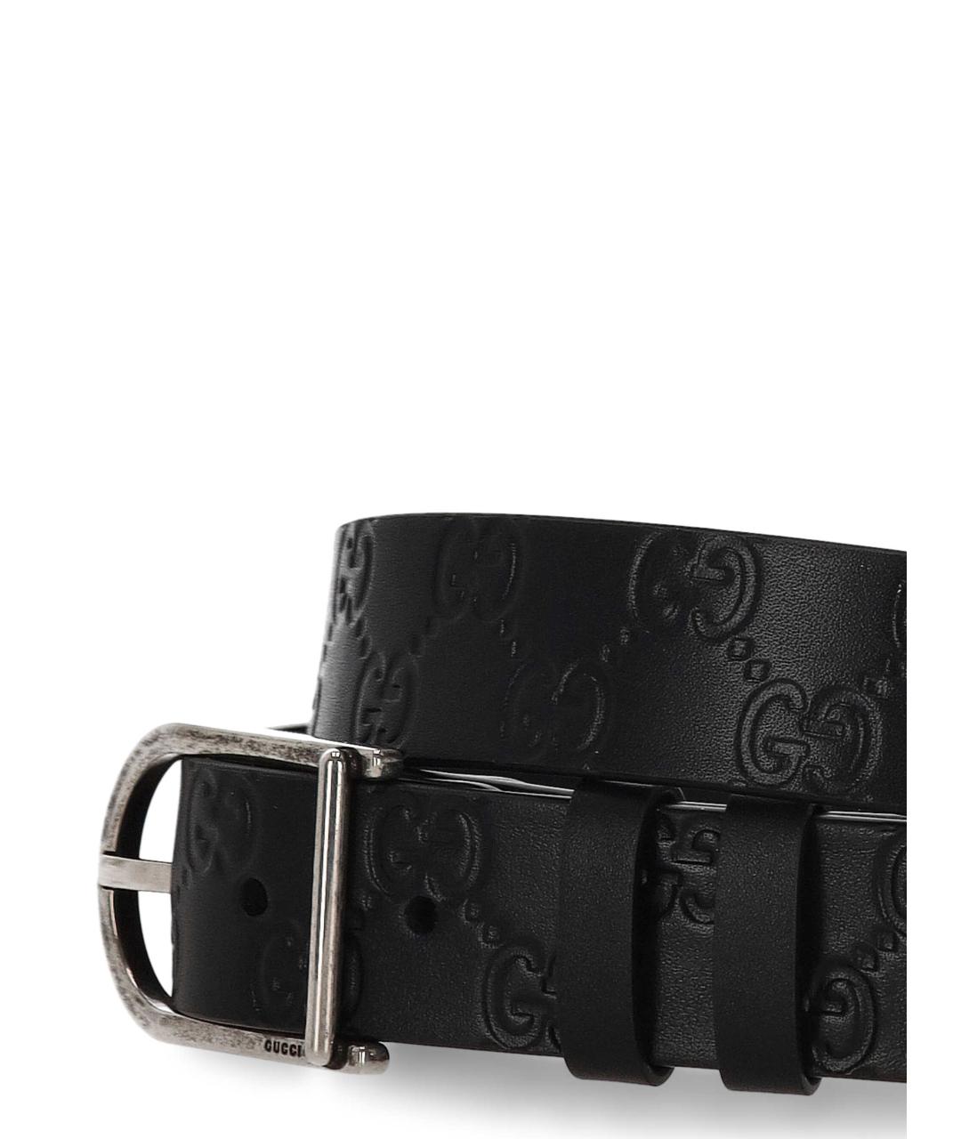 GUCCI Черный кожаный ремень, фото 2