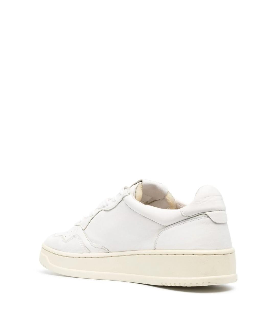 AUTRY Белые кожаные низкие кроссовки / кеды, фото 3