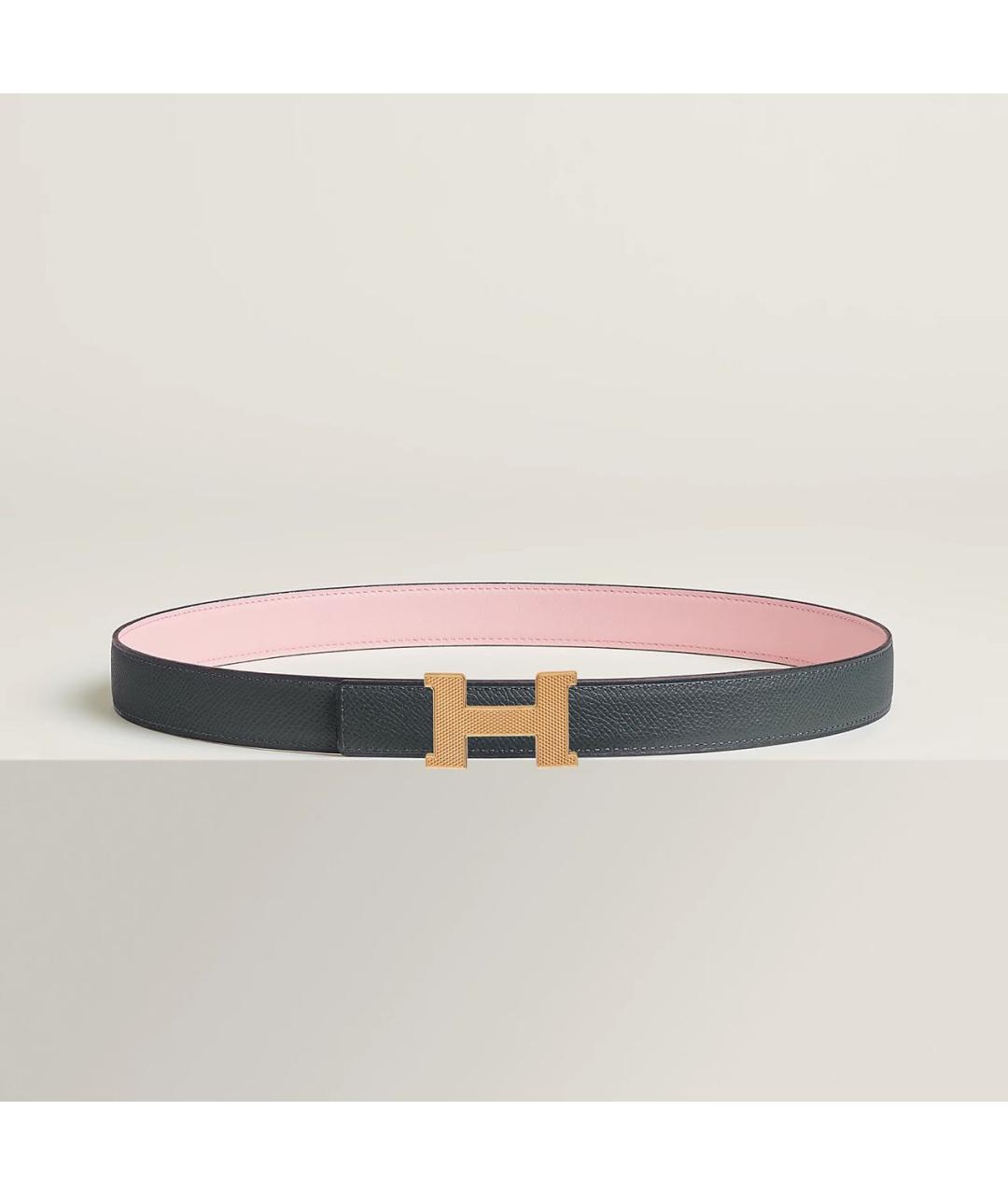 HERMES Розовый кожаный ремень, фото 3