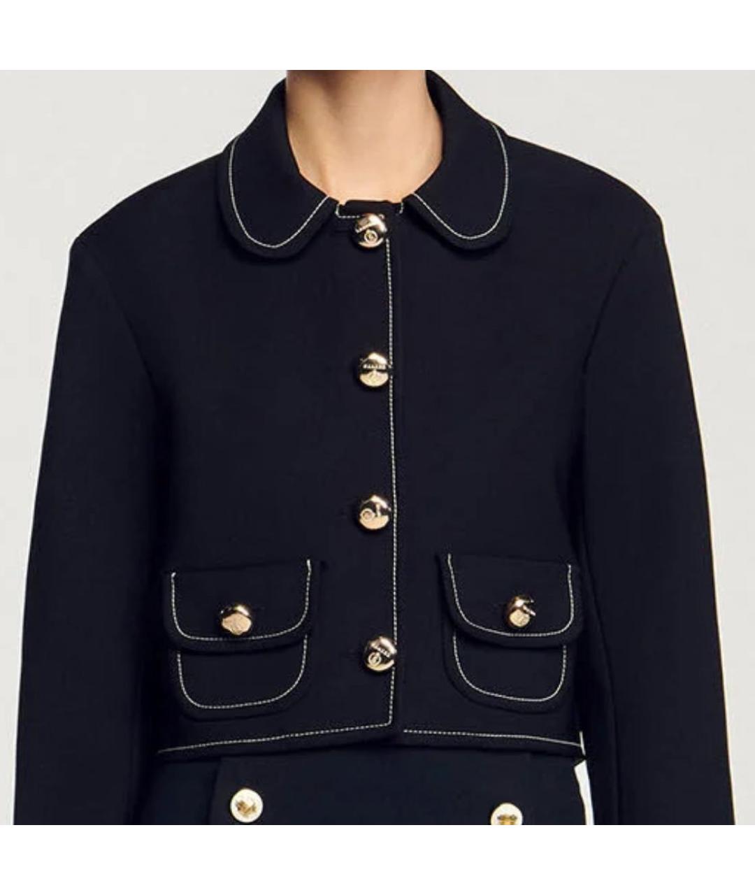 SANDRO Черный жакет/пиджак, фото 6