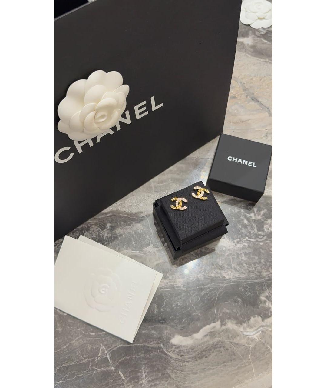 CHANEL Золотые серьги, фото 4