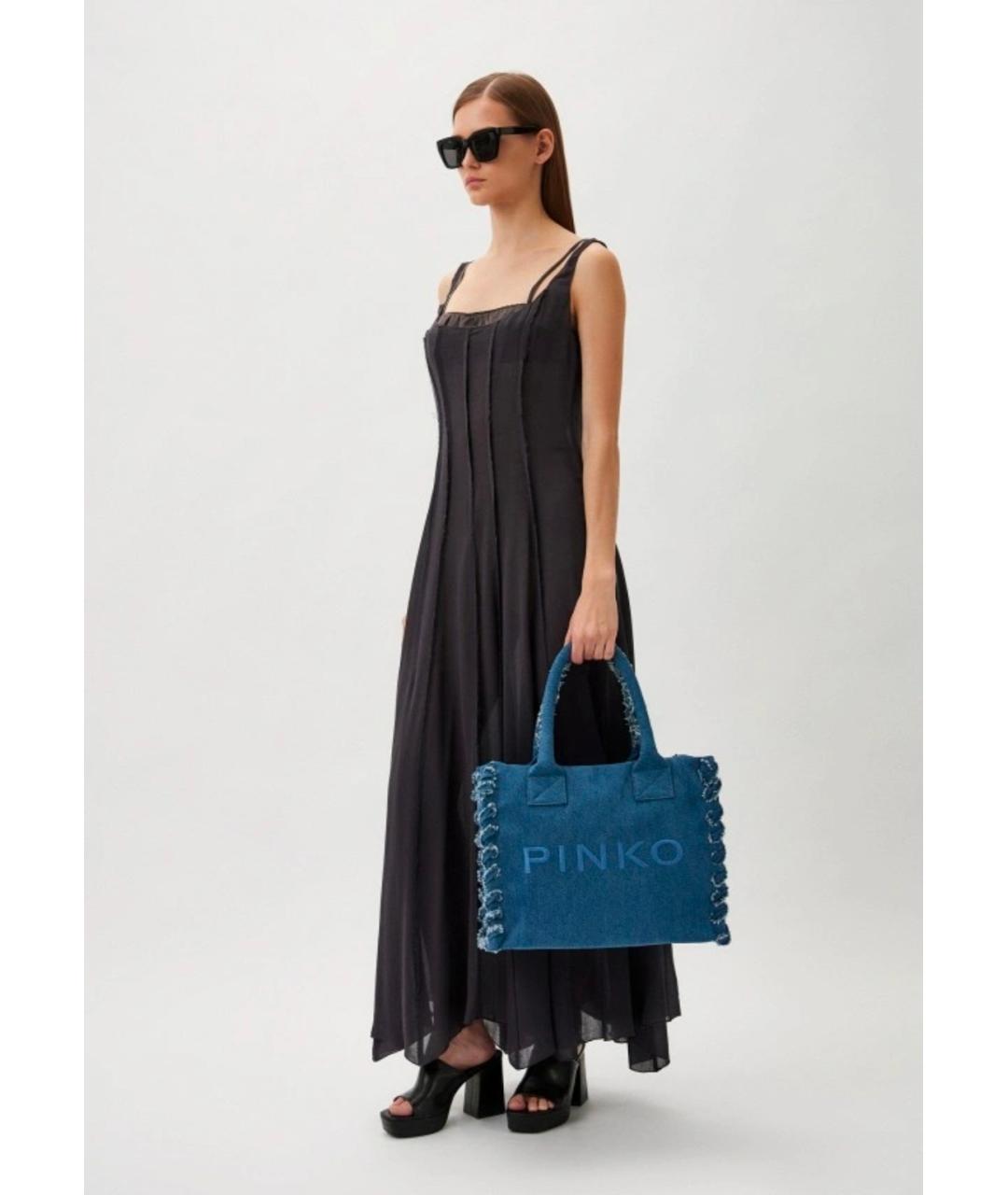 PINKO Синяя деним сумка тоут, фото 2