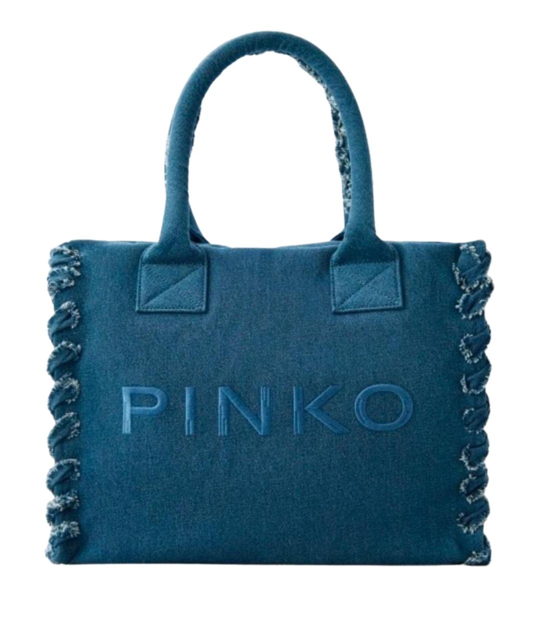 PINKO Синяя деним сумка тоут, фото 1