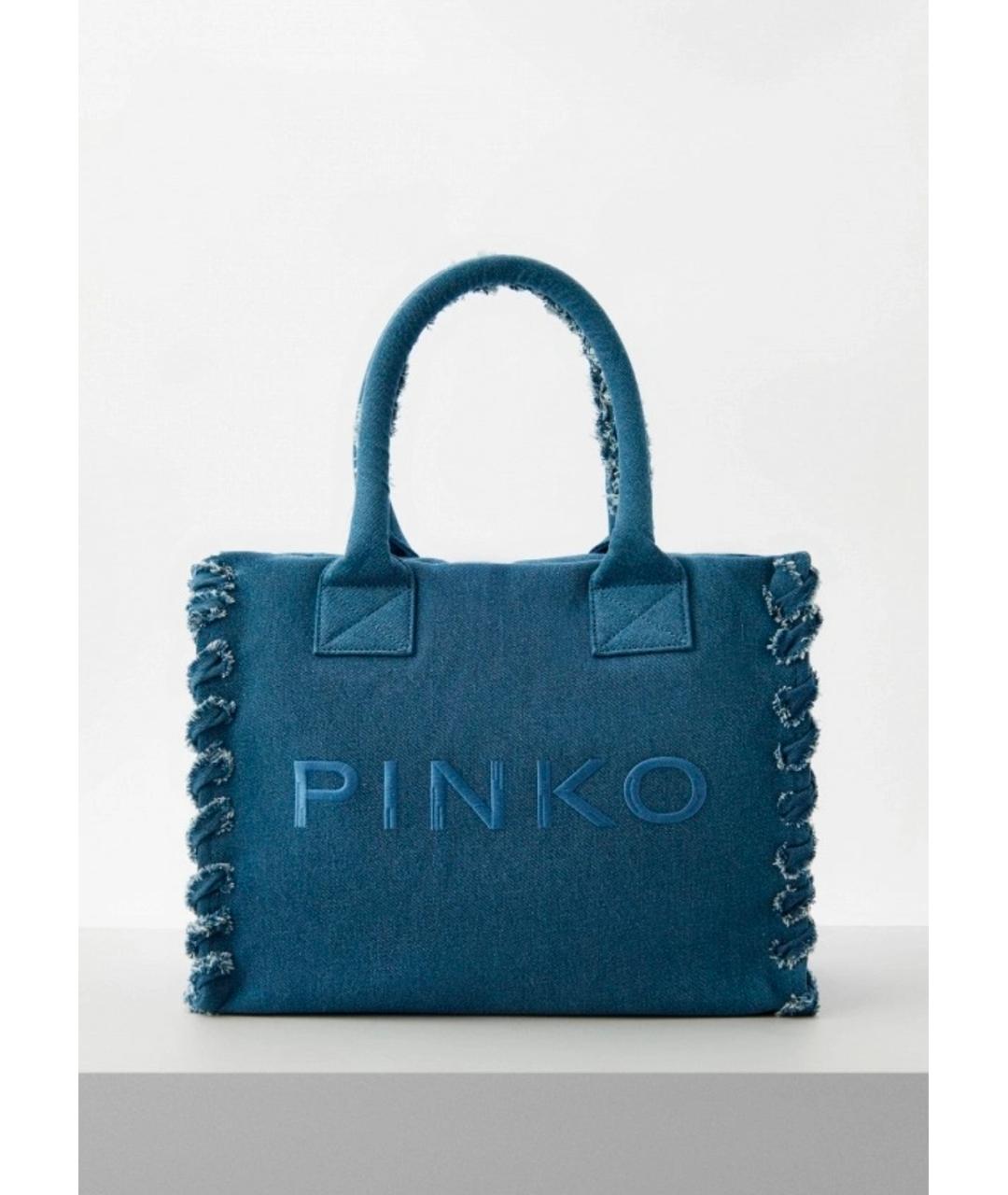 PINKO Синяя деним сумка тоут, фото 8