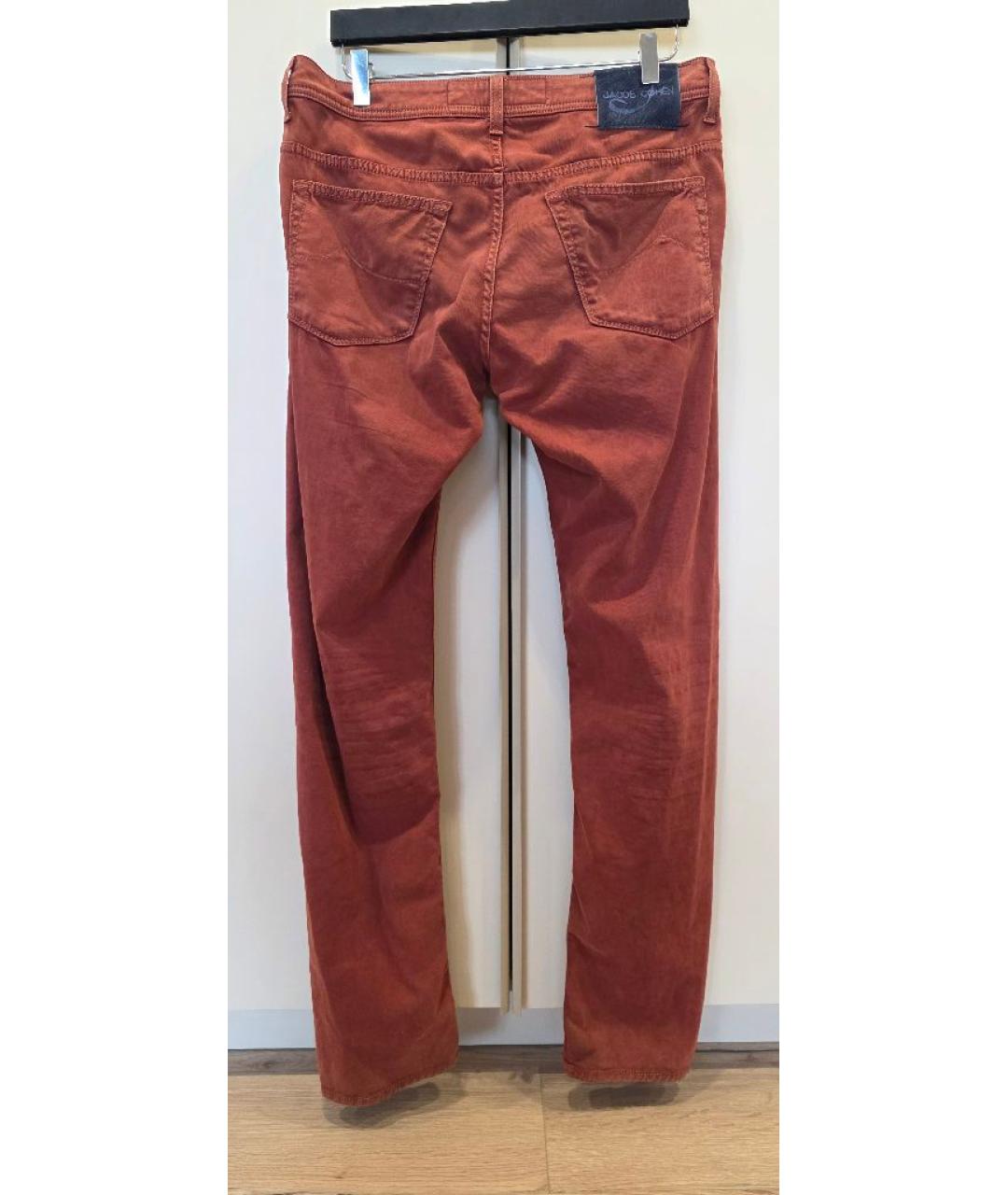 JACOB COHEN Коралловые хлопковые джинсы скинни, фото 2