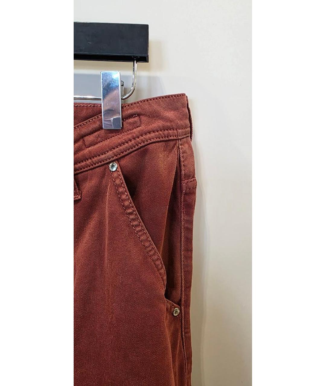 JACOB COHEN Коралловые хлопковые джинсы скинни, фото 4