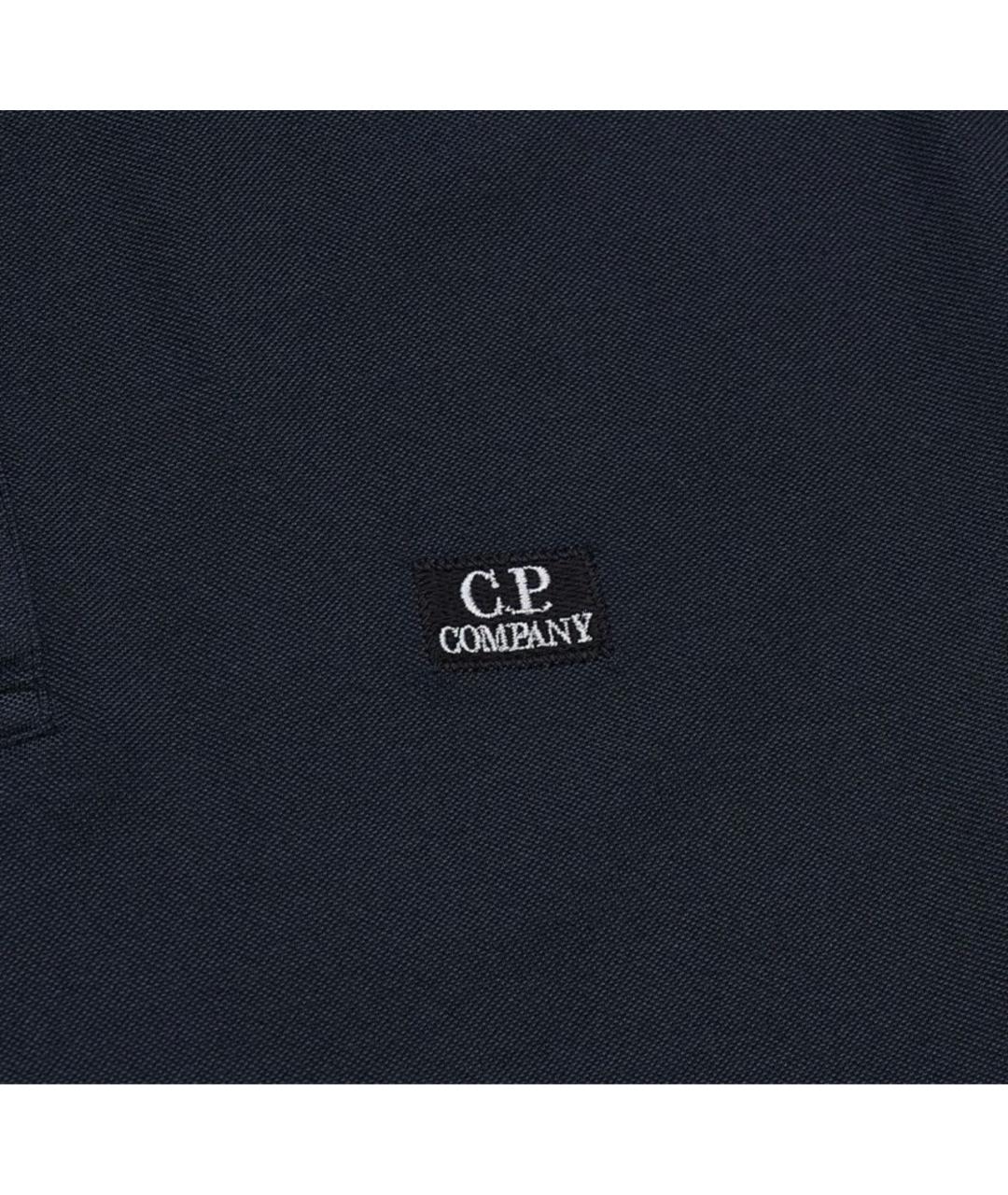 CP COMPANY Черное хлопковое поло с коротким рукавом, фото 5