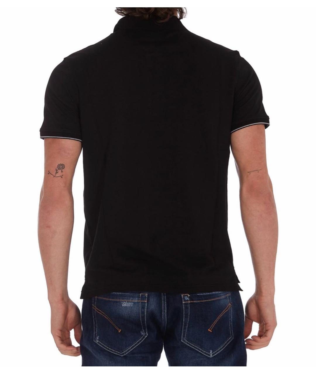 CP COMPANY Черное хлопковое поло с коротким рукавом, фото 3