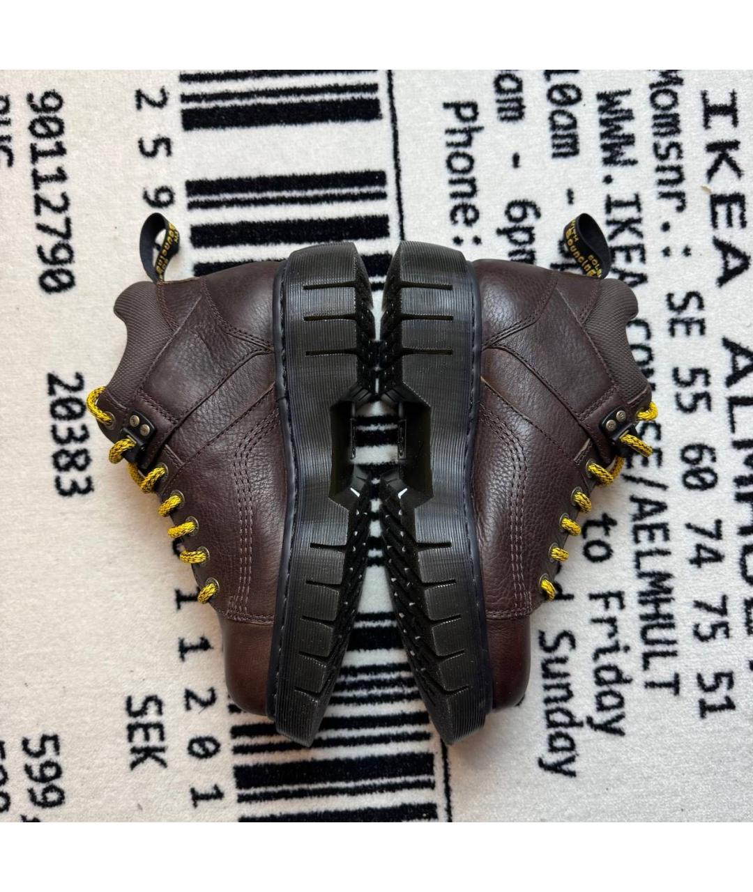 DR. MARTENS Коричневые кожаные высокие ботинки, фото 3