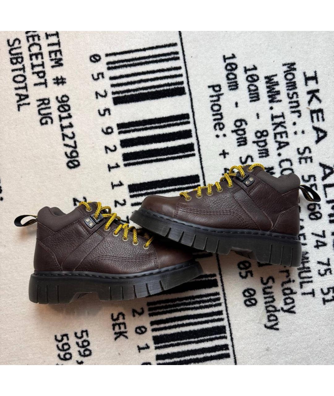 DR. MARTENS Коричневые кожаные высокие ботинки, фото 6