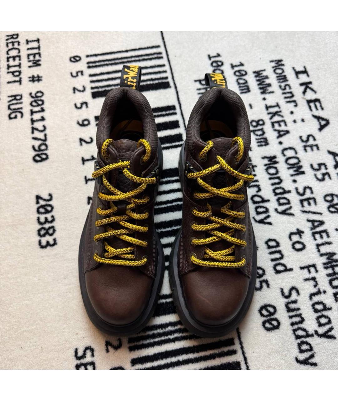 DR. MARTENS Коричневые кожаные высокие ботинки, фото 2