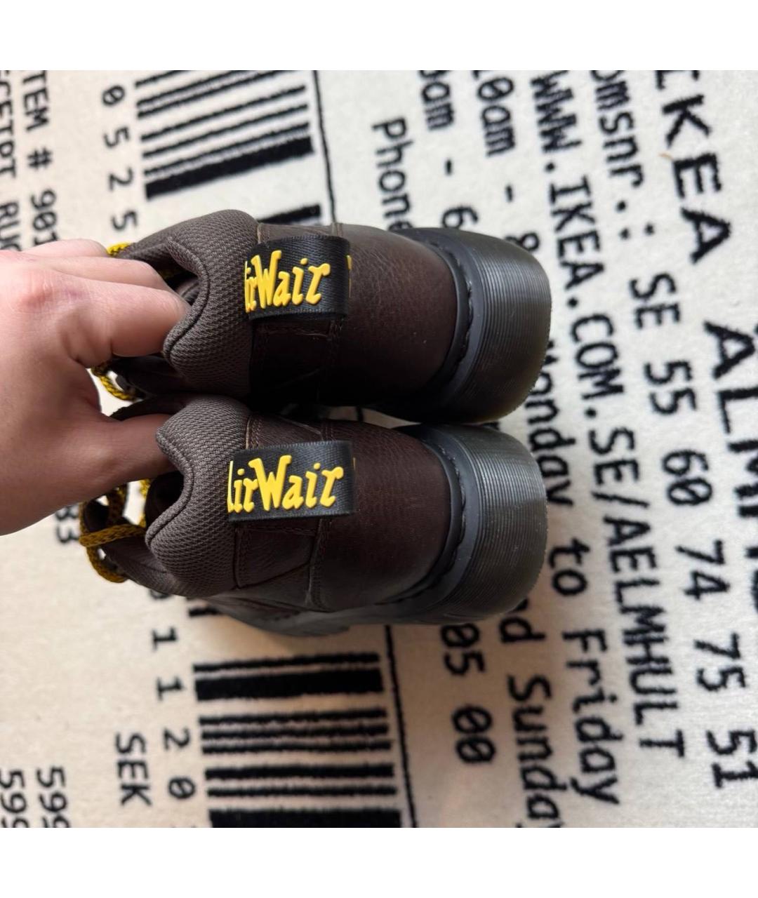 DR. MARTENS Коричневые кожаные высокие ботинки, фото 4