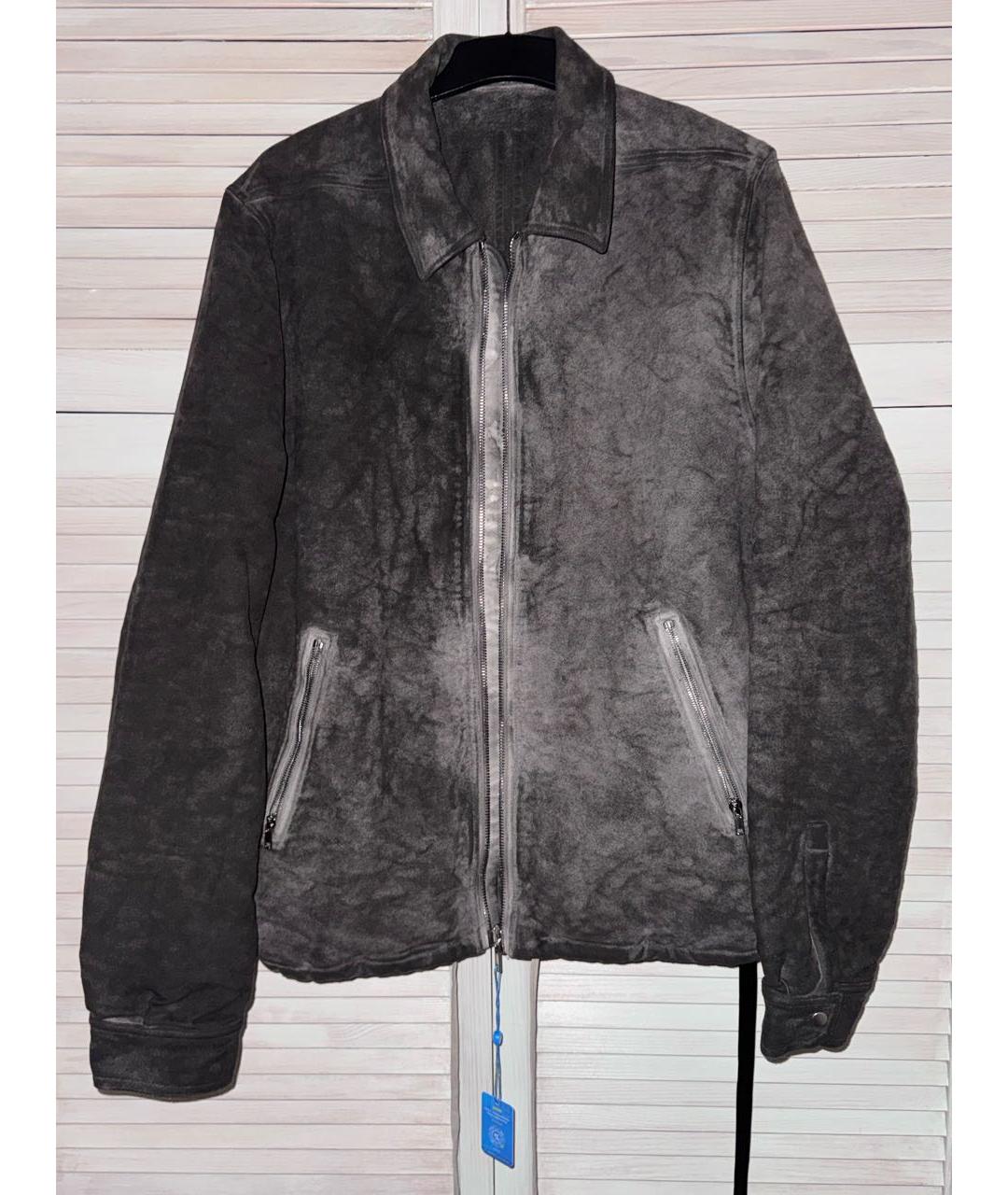 RICK OWENS DRKSHDW Антрацитовая хлопковая куртка, фото 6