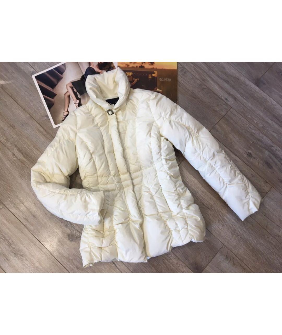 LES COPAINS Белый полиэстеровый пуховик, фото 3
