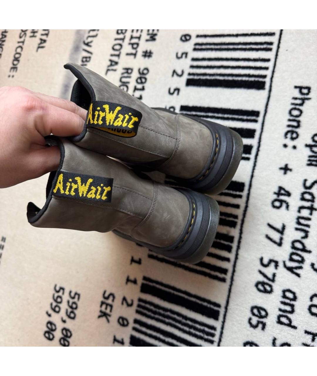 DR. MARTENS Серые высокие ботинки, фото 4