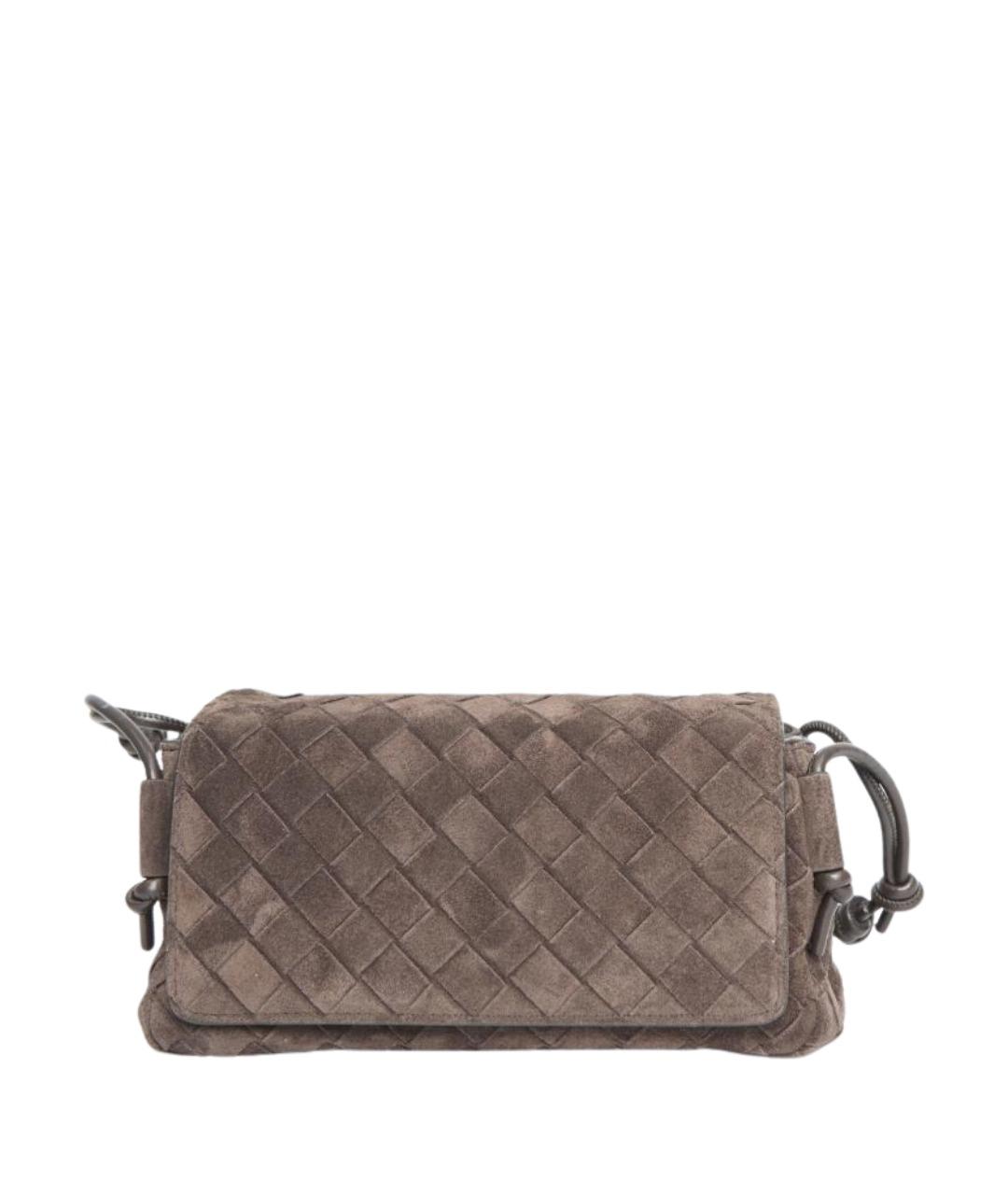 BOTTEGA VENETA Коричневая замшевая сумка через плечо, фото 1