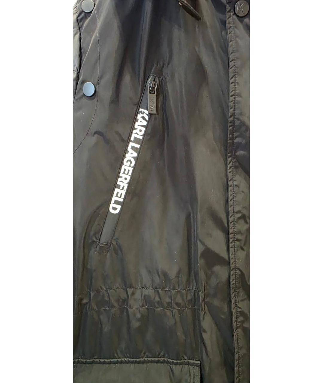 KARL LAGERFELD Черная полиэстеровая куртка, фото 3