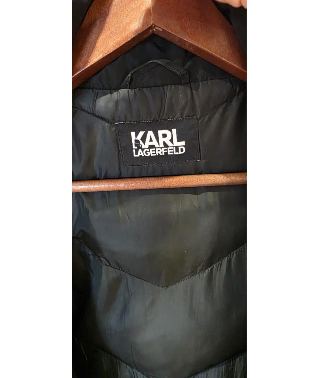 KARL LAGERFELD Черная полиэстеровая куртка, фото 4