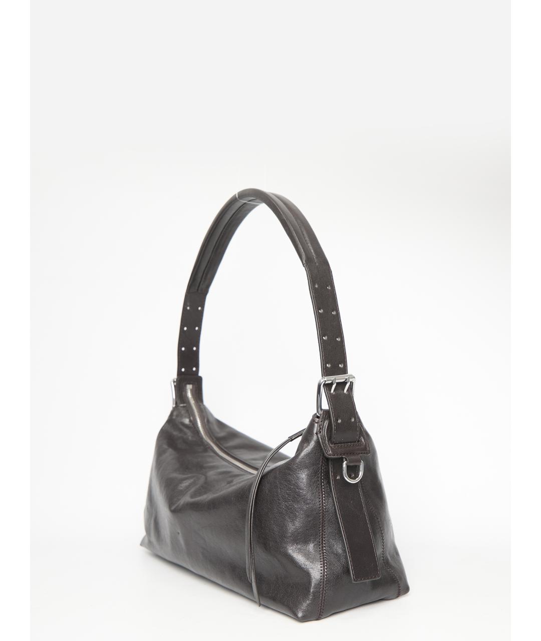 LEMAIRE Коричневая кожаная сумка через плечо, фото 3