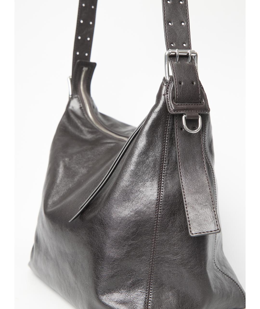 LEMAIRE Коричневая кожаная сумка через плечо, фото 4